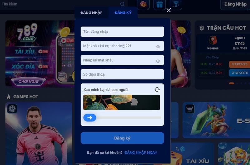 Quá trình đăng ký FABET để chơi cá cược rất nhanh chóng